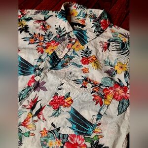 Batman Size Small Classic TV Series DC Button Up Shirt Mens Hawaiian Shirt W4